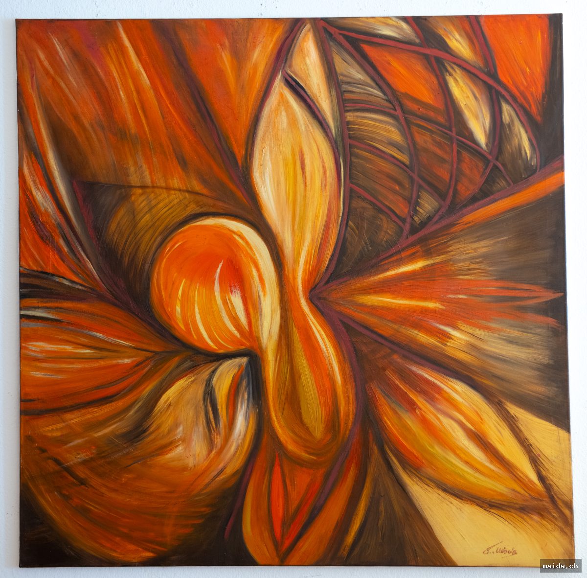 1182 — Huile sur toile, 100×100 cm · 2025